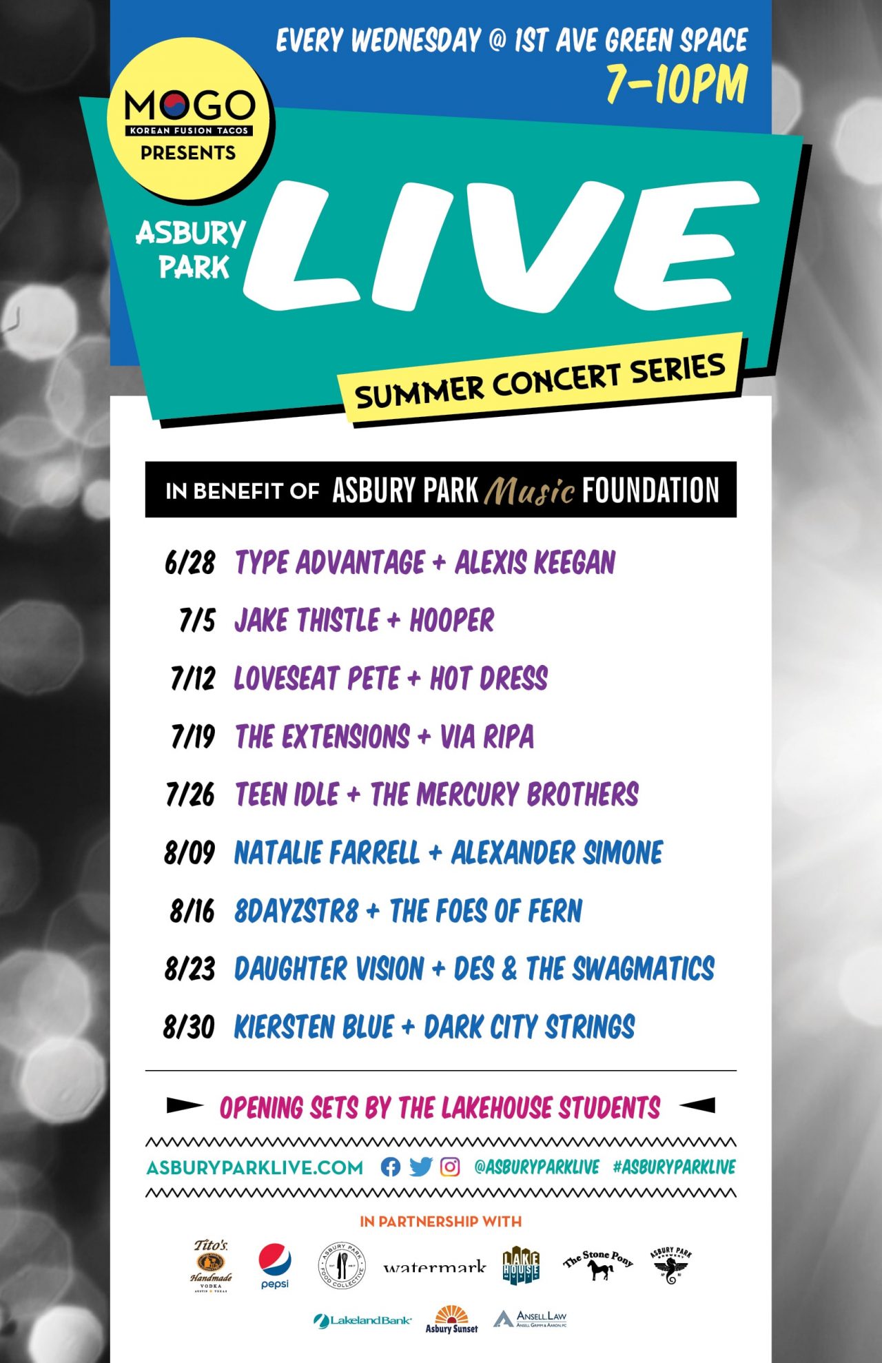 Summer Series Asbury Park Live 1st Avenue Green Asbury Park Music
